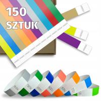 OPASKI NA RĘKĘ NADGARSTEK TYVEK KOLOROWE IMPREZA EVENT 150 SZTUK