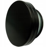 Анемостат приточный черный ø160 скандинавский плоский с рамкой и фланцем