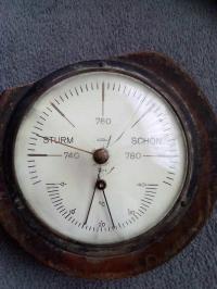 старый барометр термометр Фишер Торр