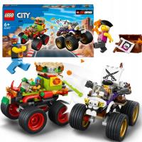 ZESTAW KLOCKI LEGO CITY 2 MONSTER TRUCKI WYŚCIG 2 FIGURKI AUTA TERENOWE