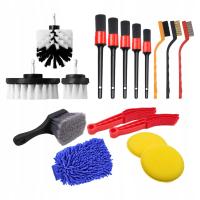 17x Auto Detailing Brush Set Detail Cleaning Brushes for Air Vents White