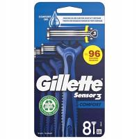 Gillette Sensor 3 Comfort Maszynki do golenia 8 sztuk