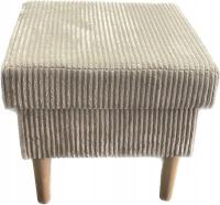 Pufa ze schowkiem, kwadratowa, podnóżek kolory od ręki