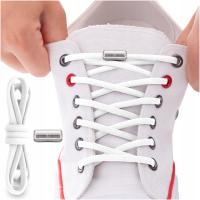 Шнурки без завязок для обуви Эластичные резиновые с застежкой белый