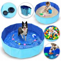 Basen dla Psa Kota Dziecka Składany Solidny Produkt XL Niebieski
