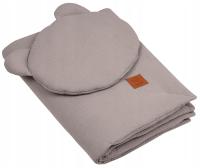 INFANTILO КОМПЛЕКТ ОДЕЯЛО ПОДУШКА ТЕДДИ МУСЛИН