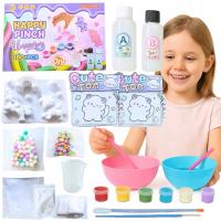 ZESTAW KREATYWNY DO ROBIENIA SQUISH GNIOTKÓW JEDNOROŻEC UNICORN FARBY ŻELE