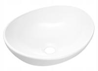 Umywalka nablatowa owalna LOLA BIAŁY POŁYSK