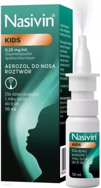 Nasivin KIDS 0,25 мг/мл назальный спрей 10 мл