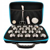 Walizka etui futerał walizeczka na 20 szt bańki szklane ogniowe ø 30 mm 3cm