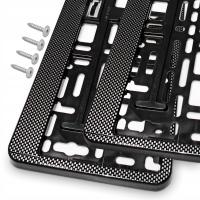 RAMKI DO TABLIC REJESTRACYJNYCH CARBON FOLIOWANE 2SZT RAMKA KOMPLET