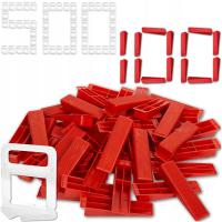 КЛИНЬЯ КЛИПЫ ПЛИТКА ВЫРАВНИВАНИЕ НАБОР КЛИПЫ 1ММ 500ШТ 100 КЛИНЬЯ