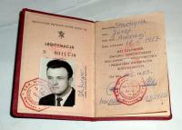 Legitymacja Członka Związku Zawodowego Prac. Budownictwa z 1972 r .