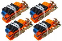 4X Pas transportowy 3-punktowy z napinaczem UNITRAILER 3m/50mm/4t zestaw