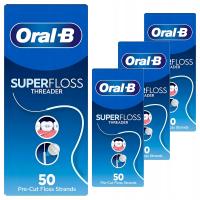 4x Nić Dentystyczna Oral-B Ortodontyczna SuperFloss do aparatu