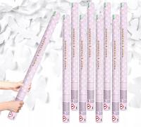 KOMPLET TUBY STRZELAJĄCE MOTYLKI BIAŁE ARMATKA WYSTRZAŁOWA ŚLUB WESELE 80cm