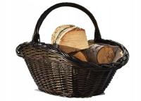 Деревянная корзина для камина плетеная отделка