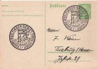 TRZECIA RZESZA -postkarte -ozdobny stempel swastyka -1938 rok