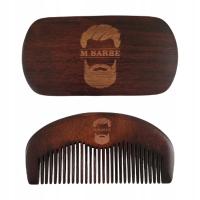 Szczotka Kartacz Do Brody z Naturalnym Włosiem Dzika + Grzebień Drewniany