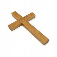 Красивый большой деревянный крест из дуба для стены 24x15