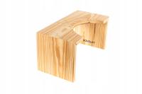 Drewniany stołek toaletowy, podnóżek toaletowy sosnowy BOVELIFT