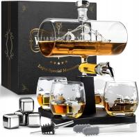 ZESTAW DO WHISKY KARAFKA 1100ml SZKLANKI KAMIENIE DO WHISKY PREZENT