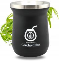 Kubek termiczny do yerba mate TermoMate PRO black 250ml Matero nierdzewne
