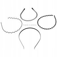 Набор повязок 4шт волна весна черный унисекс