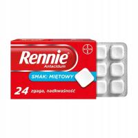 Rennie Antacidum, 680 мг 80 мг, таблетки для всасывания, мятный вкус, 24 шт.