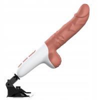 ВИБРАТОР ТРАХАЮЩИЙ ВИБРИРУЮЩИЕ ЯИЧКИ ПОДВИЖНЫЙ GLANS НАТУРАЛЬНЫЕ ВЕНЫ ПРИСОСКА