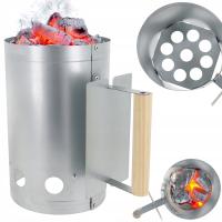 KOMIN DO ROZPALANIA GRILLA VELIO DO BRYKIETU WĘGLA DO OGNISKA