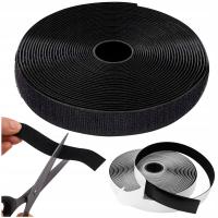 TAŚMA RZEP SAMOPRZYLEPNY CZARNY DO PANELI TAPICEROWANYCH MOCNY 50mm x 5m