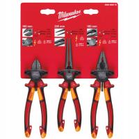 Набор из 3 плоскогубцев VDE для электриков Milwaukee 4932464575