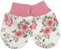 ŁAPKI NIEDRAPKI RĘKAWICZKI NIEMOWLĘCE W RÓŻE /48/