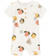 001 Name It beżowe rampersy z nadrukiem 1/2 msc 56 cm