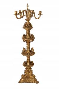 STOJĄCY ŻŁOTY ŚWIECZNIK - Dekor 146CM