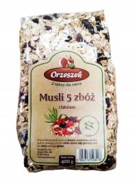 Musli 5 zbóż z bakaliami 400 g Orzeszek