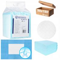 PODKŁADY CHŁONNE higieniczne MEDIBED 90X180 MOCNE niejałowe 10 SZT. 1200ml