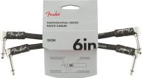 Fender Professional 6 BLK kabel instr 0,15m 2Pack