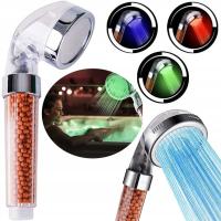 SŁUCHAWKA PRYSZNICOWA Z FILTREM JONIZUJĄCA NATRYSK OSZCZĘDZAJĄCA WODĘ LED