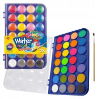 FARBY AKWARELOWE 28 KOLORÓW + PĘDZELEK COLORINO