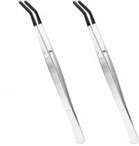 Pęsety z gumowymi końcówkami 2 szt. – precyzyjne narzędzia rzemieślnicze