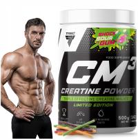 Креатин Trec CM3 порошок 500 г малат сила сила кислая шоковая резинка новый вкус