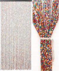 Ezcasch bambusowa dekoracyjna zasłona drzwiowa 52 pasma 90 x 190 cm boho