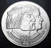 100 злотых 1966, Мешко и, Домбрувка, польские миллениальные головы, Польша, PRL