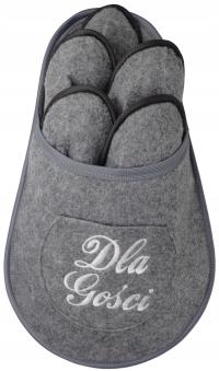 Тапочки для гостей войлочные 5 1, размеры от 36 до 44 шлепанцев