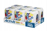 Безалкогольное пиво Lech Free ароматизированный активный личи лимон 24X 500ml 6x 4pack