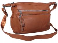 Mała Listonoszka na Ramię w Kolorze Brązowym, Miejska Torebka Damska