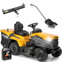 ТРАКТОР ГАЗОНОКОСИЛКА САДОВЫЙ STIGA ESTATE 384 HYDRO АВТОМАТ СЦЕПКА ТОРЦЕВАЯ КРЫШКА
