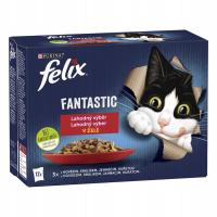 FELIX FANTASTIC WIEJSKIE SMAKI W GALARETCE Z MIĘSEM KARMA MOKRA 12X85G